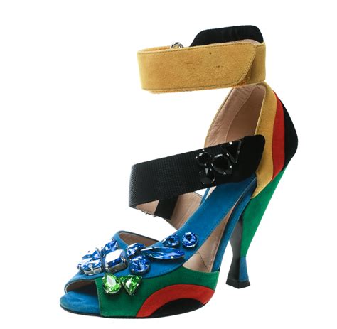 prada asymmetrical ankle strap sandal 41|prada shoes for women.